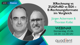 Webinar: XRechnung vs ZUGFeRD vs EDI – E-Rechnungsformate im Vergleich