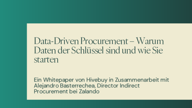 Whitepaper: Data-Driven Procurement - Warum Daten der Schlüssel sind und wie Sie starten