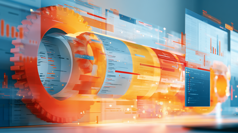 R2R Automation 2026: Welche Prozessschritte KI tatsächlich verändert Abstrakte Visualisierung: Record-to-Report Automatisierung